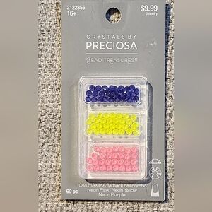 New Crystals By Preciosa Bead Treasures 10ss MAXIMA Flatback Nail Combo Neon 90